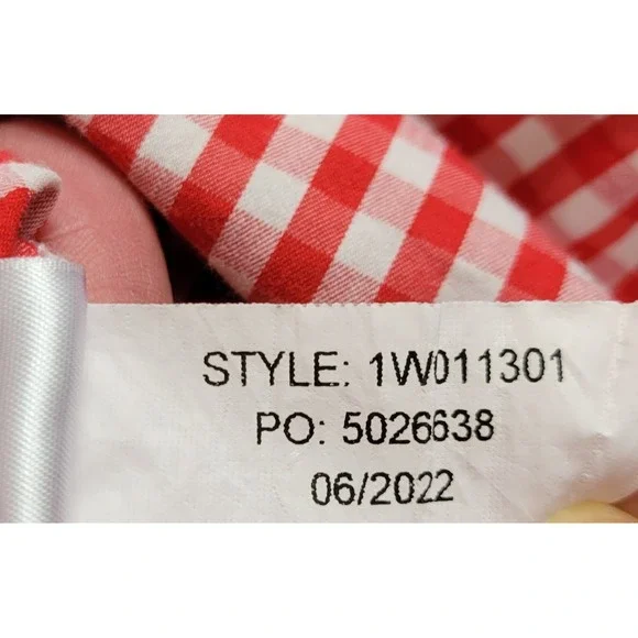 Vineyard Vines Mens L On-The-Go Performance Gingham Shirt Red White 1W011301 - Picture 4 of 9